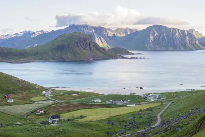 Village et plage d'Haukland Village et plage d'Haukland
