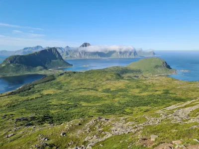 Vue derrière nous à la montée Vue derrière nous à la montée