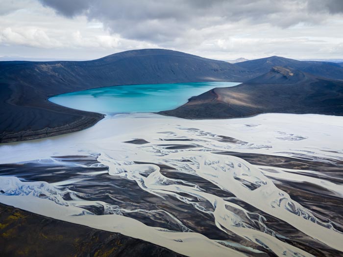 Drone : Lac de Skyggnisvatn